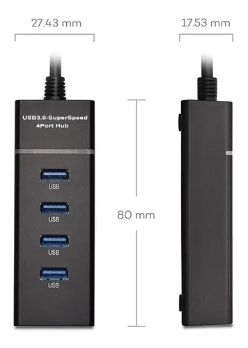 Hub Usb 3.0 De Alta Velocidad 4 Puertos Carga Rapida Y Datos - Image 6
