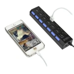Hub Usb 7 Puertos Multiplicador Extensor Carga Y Datos Aae - Imagen 9