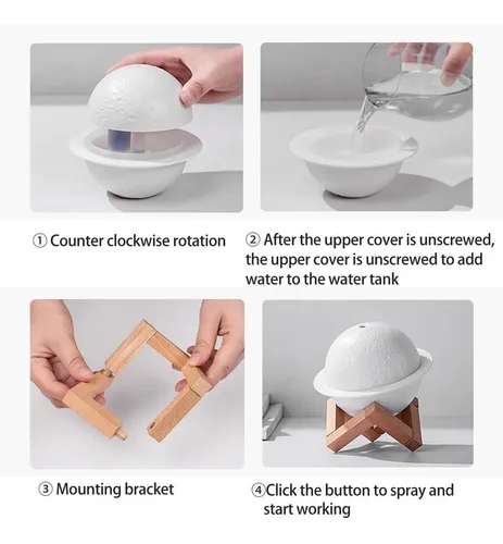 Humidificador velador planeta saturno - Image 6