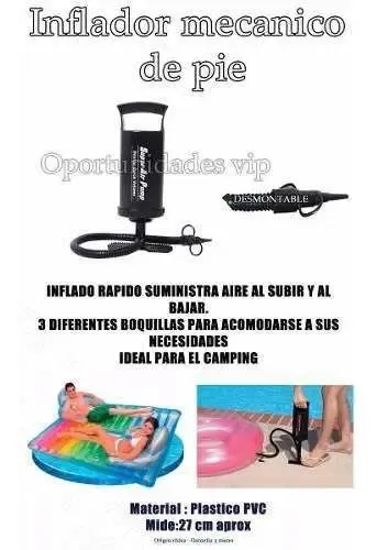 Inflador De Pie Ideal Para Colchones Inflables - Imagen 6