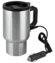 Vaso térmico gris con conexión para auto 12v