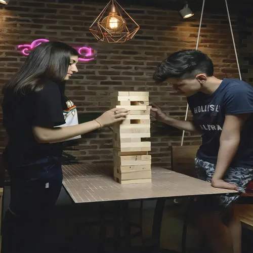 Jenga de madera juego de mesa Jen54 – vista posterior