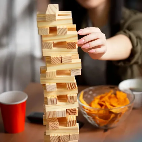 Jenga de madera juego de mesa Jen54 – vista lateral
