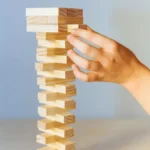 Jenga de madera juego de mesa Jen54 – vista superior