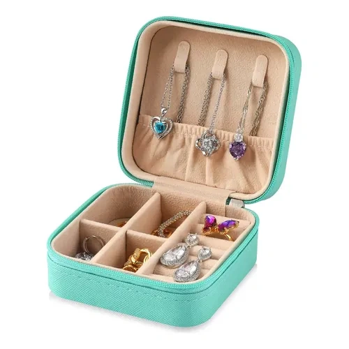 Joyero caja organizador portátil viajero anillos aros 14079