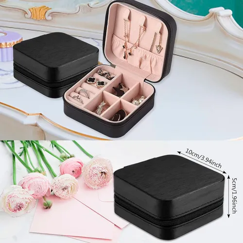 Joyero caja organizador portátil viajero anillos aros 14079 - Image 26