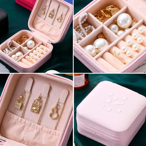 Joyero caja organizador portátil viajero anillos aros 14079 - Image 15