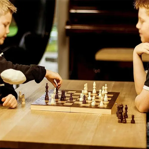 Juego 3 en 1 ajedrez damas y backgammon - Image 2