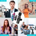 Kit 2 Microfonos Corbateros Inalambrico Celular Tipo C K9-tc - Imagen 3