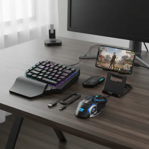 Kit adaptador gamer de celular tablet mouse teclado Lt-2558 - Imagen 9