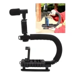 Kit Streaming Micrófono Soporte Celular Luz Led Ay49 – vista lateral