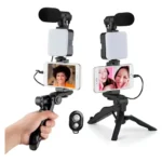 Kit streaming micrófono soporte y luz LED Kd-49