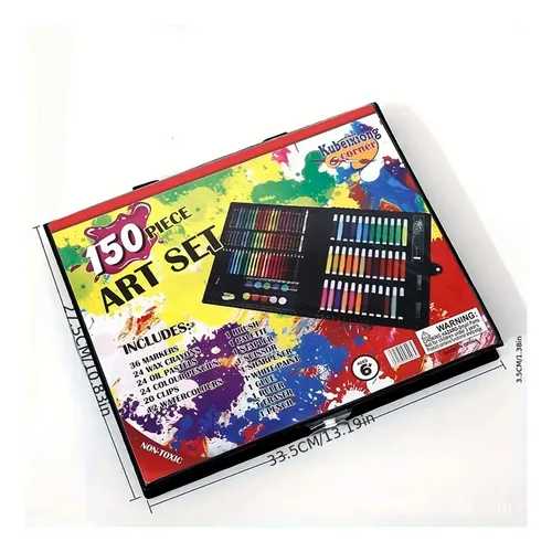 Kit valija 150 piezas de arte lápices fibrones colores 560428 - Image 10