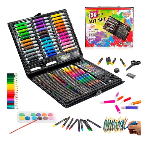 Kit valija 150 piezas de arte lápices fibrones colores 560428 - Image 24