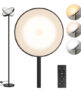 Lámpara LED de pie disco direccionable 180 grados negro Pl-014