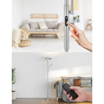 Lámpara LED de pie media luna direccionable blanco 180o Pl-015 – accesorios incluidos