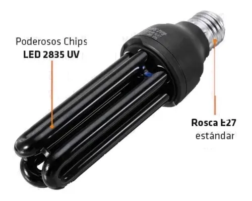 Lámpara luz LED negra ultravioleta 20w - Image 4