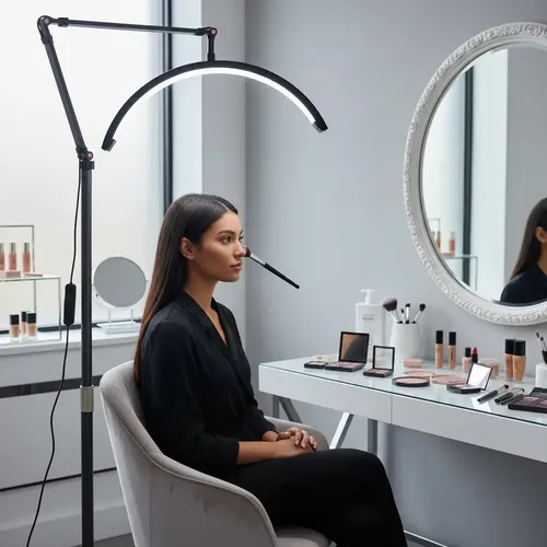 Lampara led media luna maquillaje estetica soporte hd-m2x - Image 3