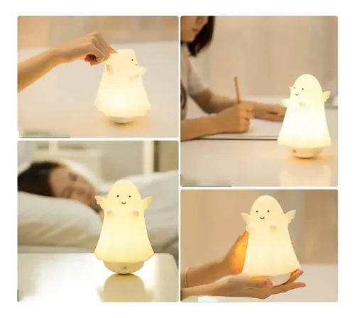 Velador led táctil recargable vía usb fantasma con control - Image 3