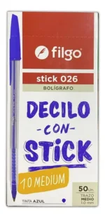 Lapiceras X50 Filgo Tinta En Caja Colores 024 Stick 90506 - Image 3
