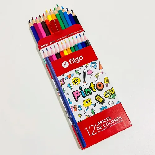 Lapices De Colores Caja X 12 Para Escuela Filgo Dibujo 326 - Image 3