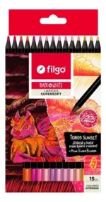 Lapices Filgo Black And White Para Fondo Negro Y Blanco E15 - Imagen 11