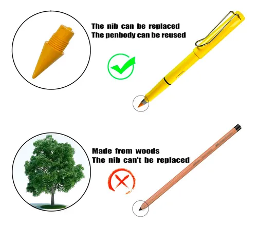 Lápices Infinitos Borrables Escolares X6 De Color Liso S2317 - Image 2