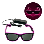 Lentes gafas con luz neón – zoom detalle