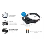 Lentes Lupa 4 Aumentos Luz Led Para Trabajos De Precisión - Imagen 5