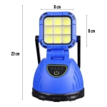 Linterna Lampara Camping Con Panel Solar Usb Led Hs-8033a - Image 18