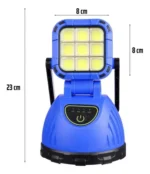 Linterna Lampara Camping Con Panel Solar Usb Led Hs-8033a - Image 18