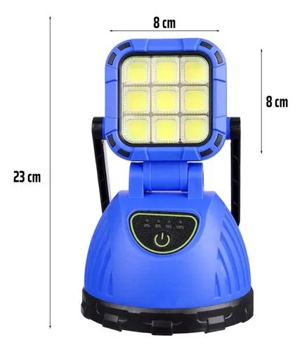 Linterna Lampara Camping Con Panel Solar Usb Led Hs-8033a - Image 18