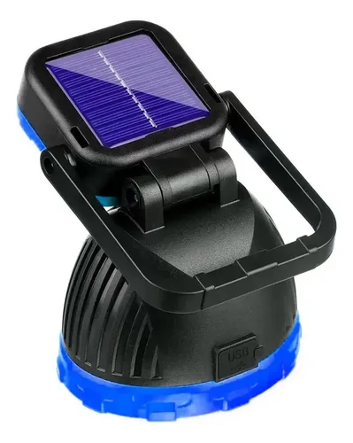 Linterna Lampara Camping Con Panel Solar Usb Led Hs-8033a - Image 3