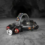 Linterna triple led recargable minero - 5000 lumens y 4 modos - Image 3