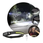Linterna minero tipo vincha recargable usb con sensor de movimiento - Image 2