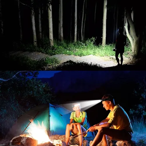 Linterna minero tipo vincha recargable usb con sensor de movimiento - Image 3