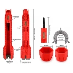 Llave Tuerca Lavatorio Plomero 8 En 1 Baño Cocina S1022 - Imagen 7