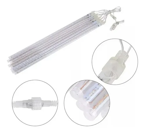 Tubos led lluvia de meteoritos con luz cálida - Image 6