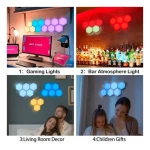 Luces Led Rgb Set X 3 Hexagonal Pared + Control Remoto 7096 - Image 3