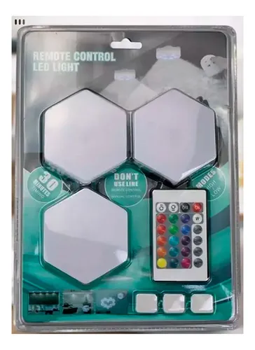 Luces Led Rgb Set X 3 Hexagonal Pared + Control Remoto 7096 - Image 8