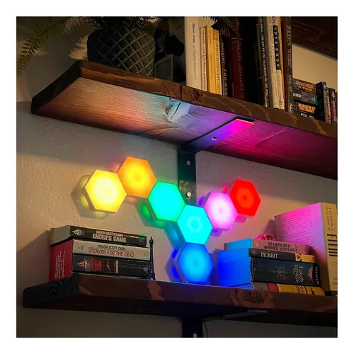 Luces Led Rgb Set X 3 Hexagonal Pared + Control Remoto 7096 - Image 2