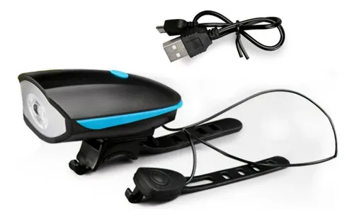 Luz Led Delantera Y Bocina Para Bicicleta Recargable Usb - Image 12
