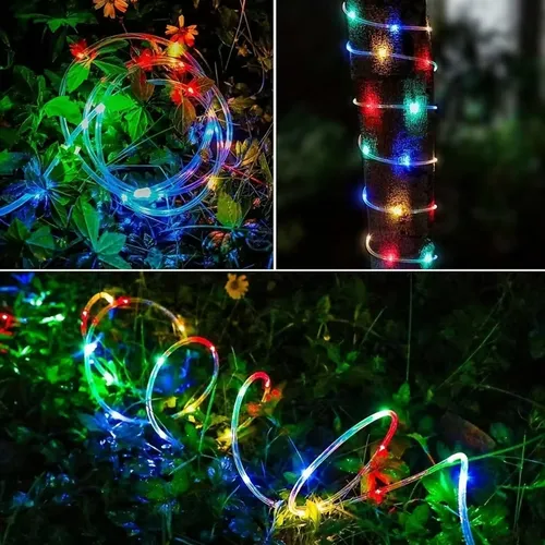 Manguera luces LED RGB con panel solar 7 metros C-91001 - Imagen 4