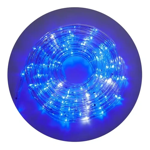 Manguera tira LED azul 10 mts