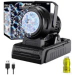 Máquina de burbujas automática con luz LED 2400