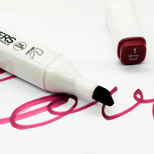 Marcadores Fibrones Doble Punta X 12 Colores + Estuche M7931 - Image 2