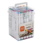 Marcadores Fibrones Doble Punta X 36 Colores En Valija 11438