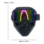 Máscara casco espejado para moto 655b - Image 3