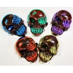 Máscara de calavera con luz neón LED para fiestas Yjo917 - Imagen 9