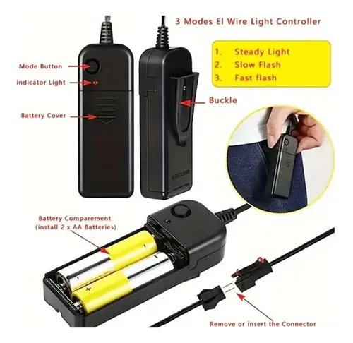 Máscara de oso con luz neón halloween Yj0913 - Image 4